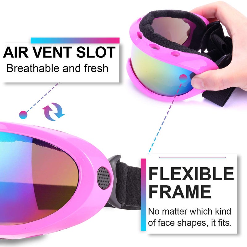 Rngeo Ski Goggles, Pack of 2, Snowboard Goggles for Kids, Boys & Girls, Youth, Men - Image 3